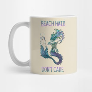 Beach Hair, Don’t Care, Watercolor Mermaid Mug